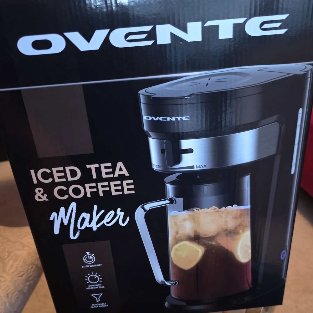 Ovente Black Iced Tea & Coffee Maker